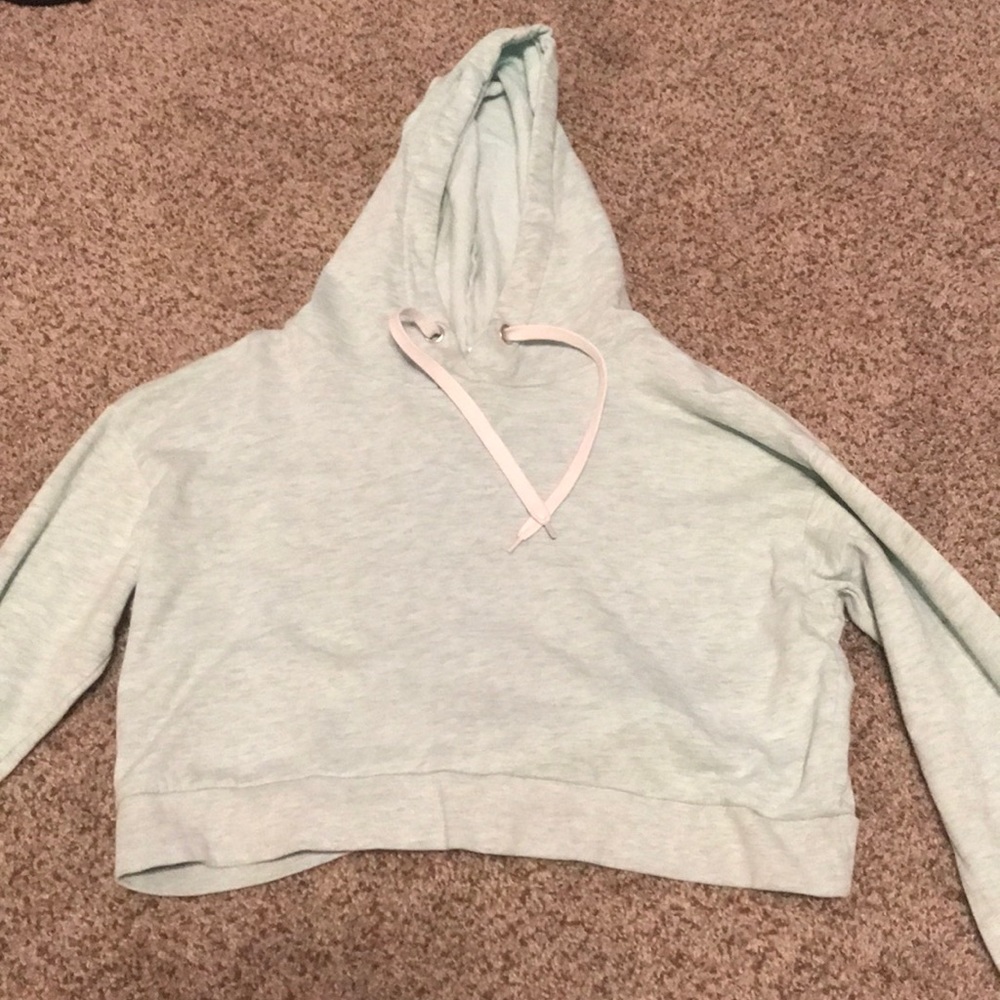 Seafoam crop top style sweatshirt